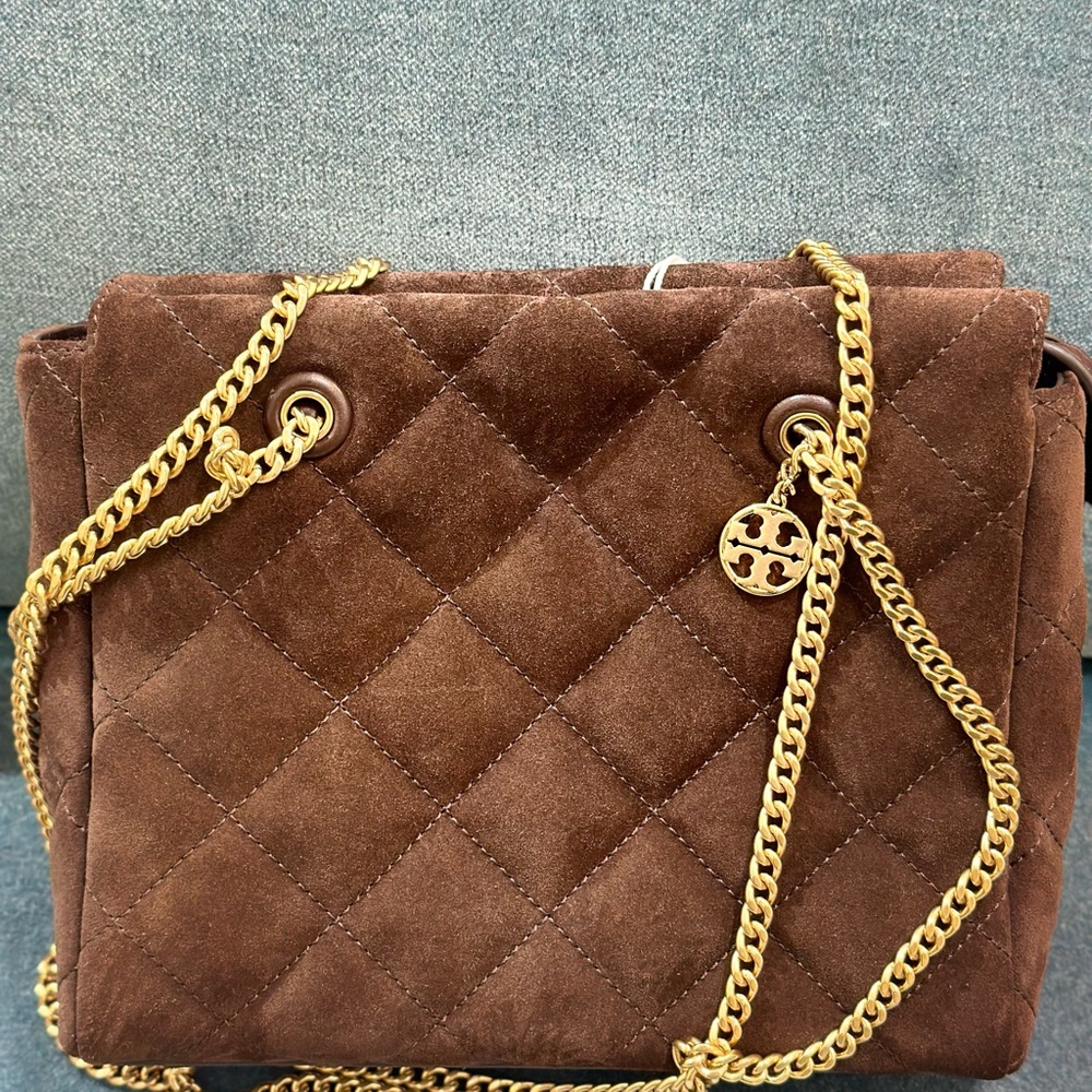Tory Burch Willa Suede Small Zip Tote